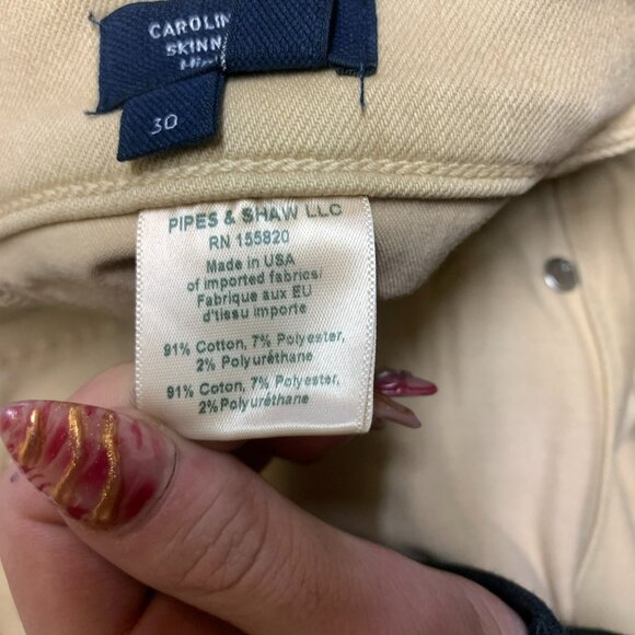 Veronica Beard Women 30 Carolina Skinny Kick-Flare Jeans Stone Khaki High Rise - Picture 9 of 16